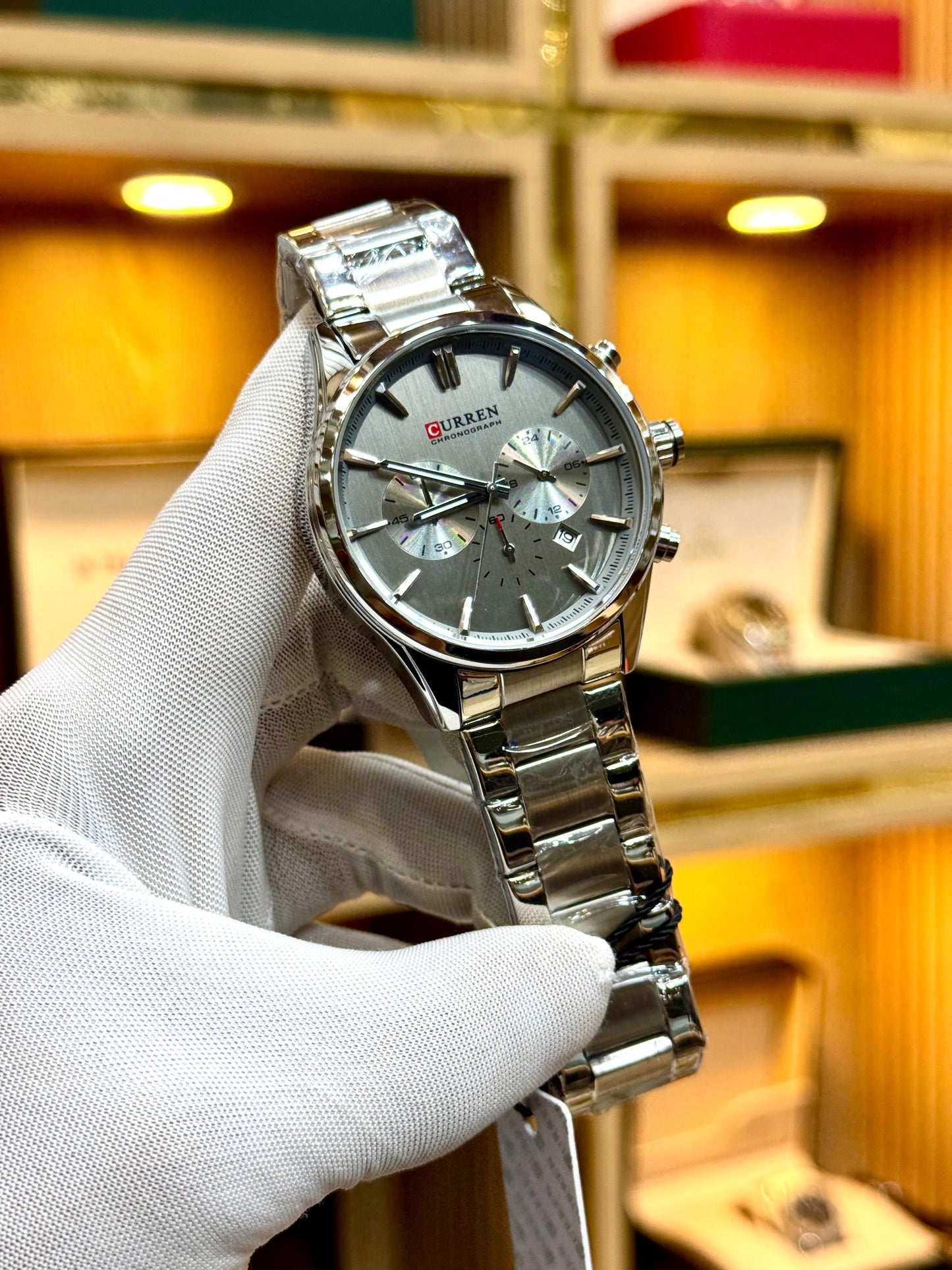 CURREN orignal Quartz movement- full Silver
