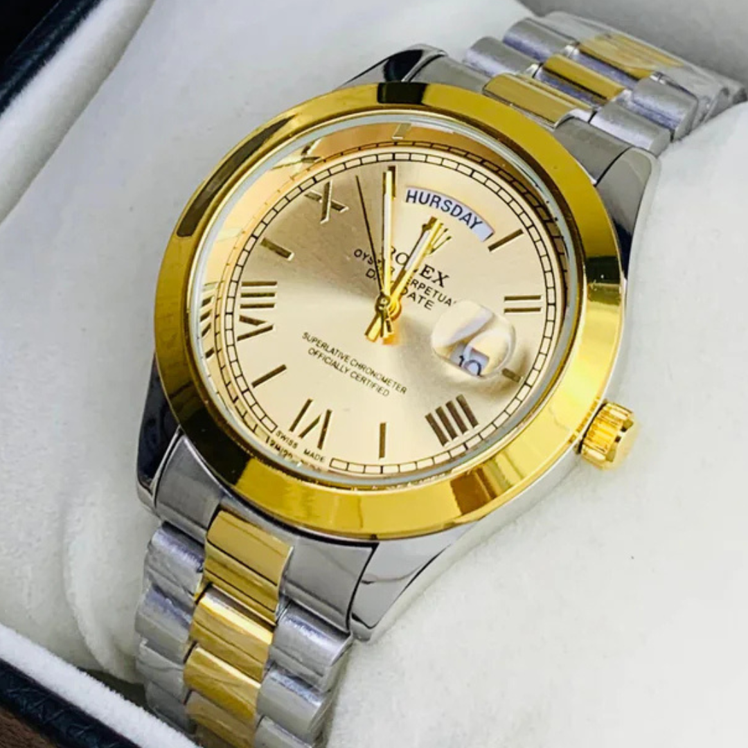 Rolex Day&Date Roman Model (Two Tone Gold)