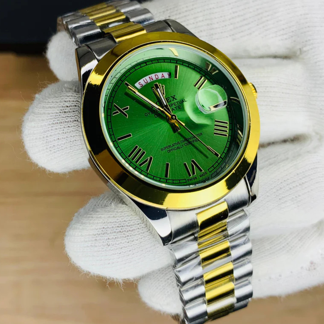 Rolex Day&Date Roman Model (Two Tone Green)