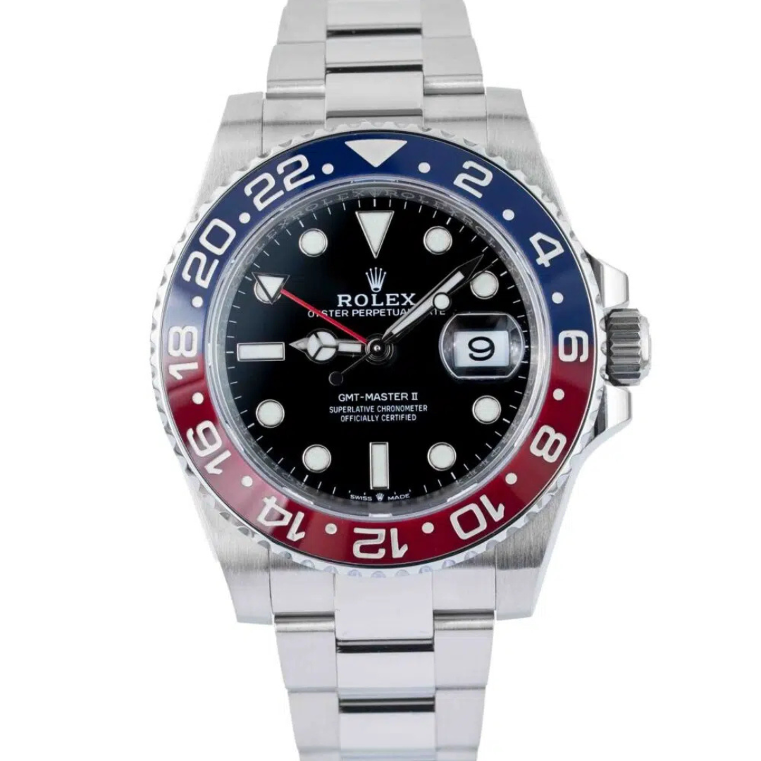Rolex GMT Master Olyster chain Blue/Red
