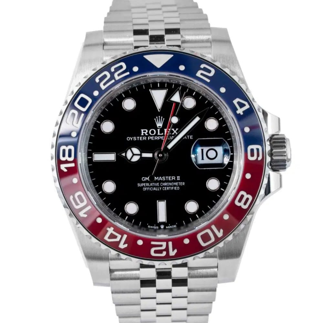 Rolex gmt master blue / red jubilee chain