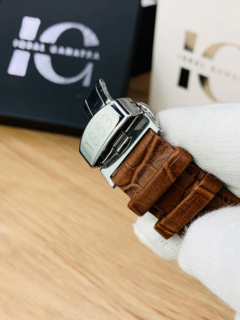 Branded Chronograph working Watch (Brown Gold)