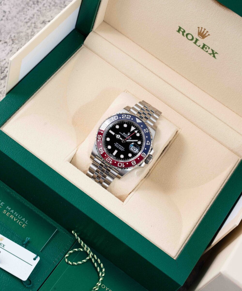 Rolex gmt master blue / red jubilee chain
