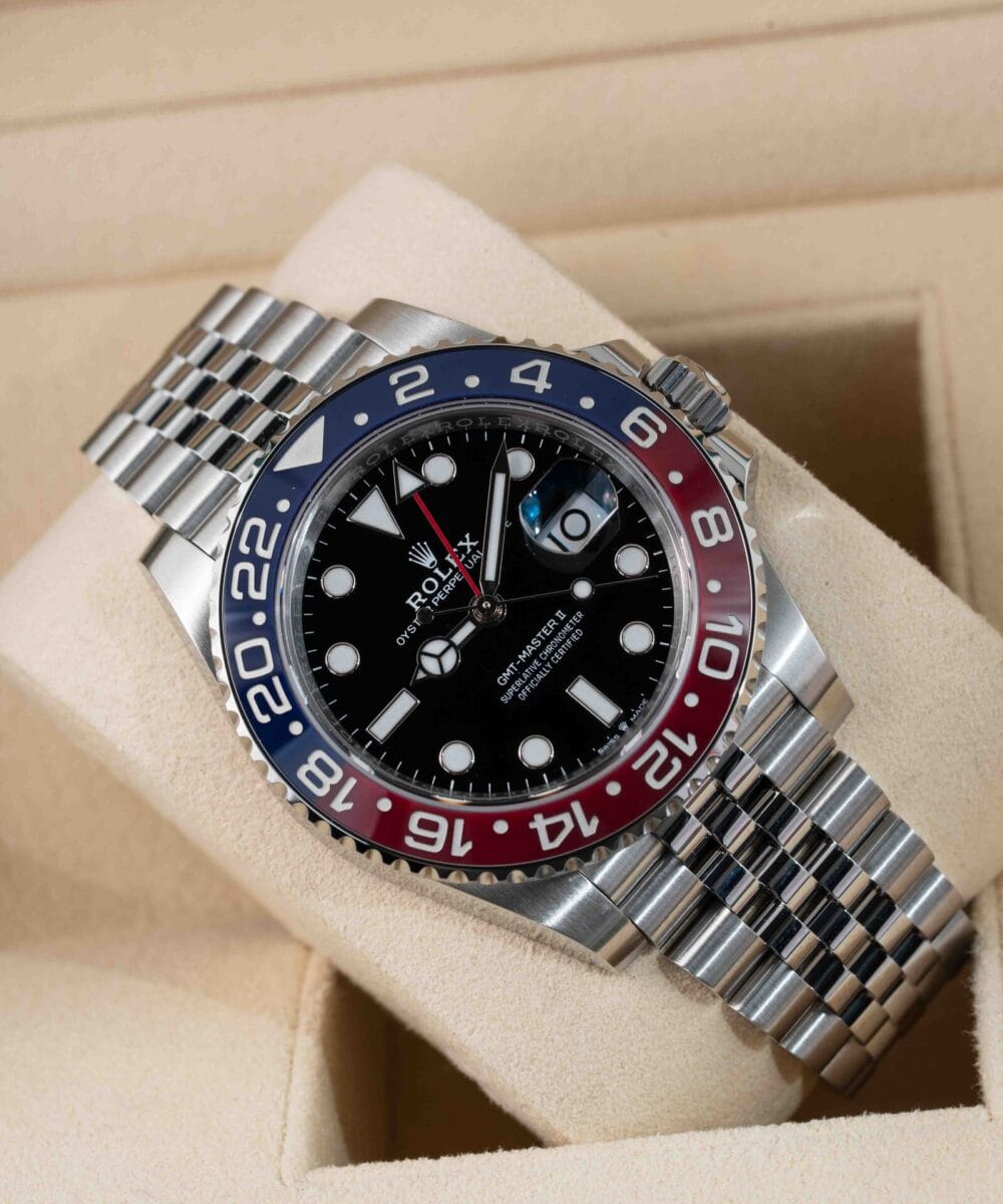 Rolex gmt master blue / red jubilee chain