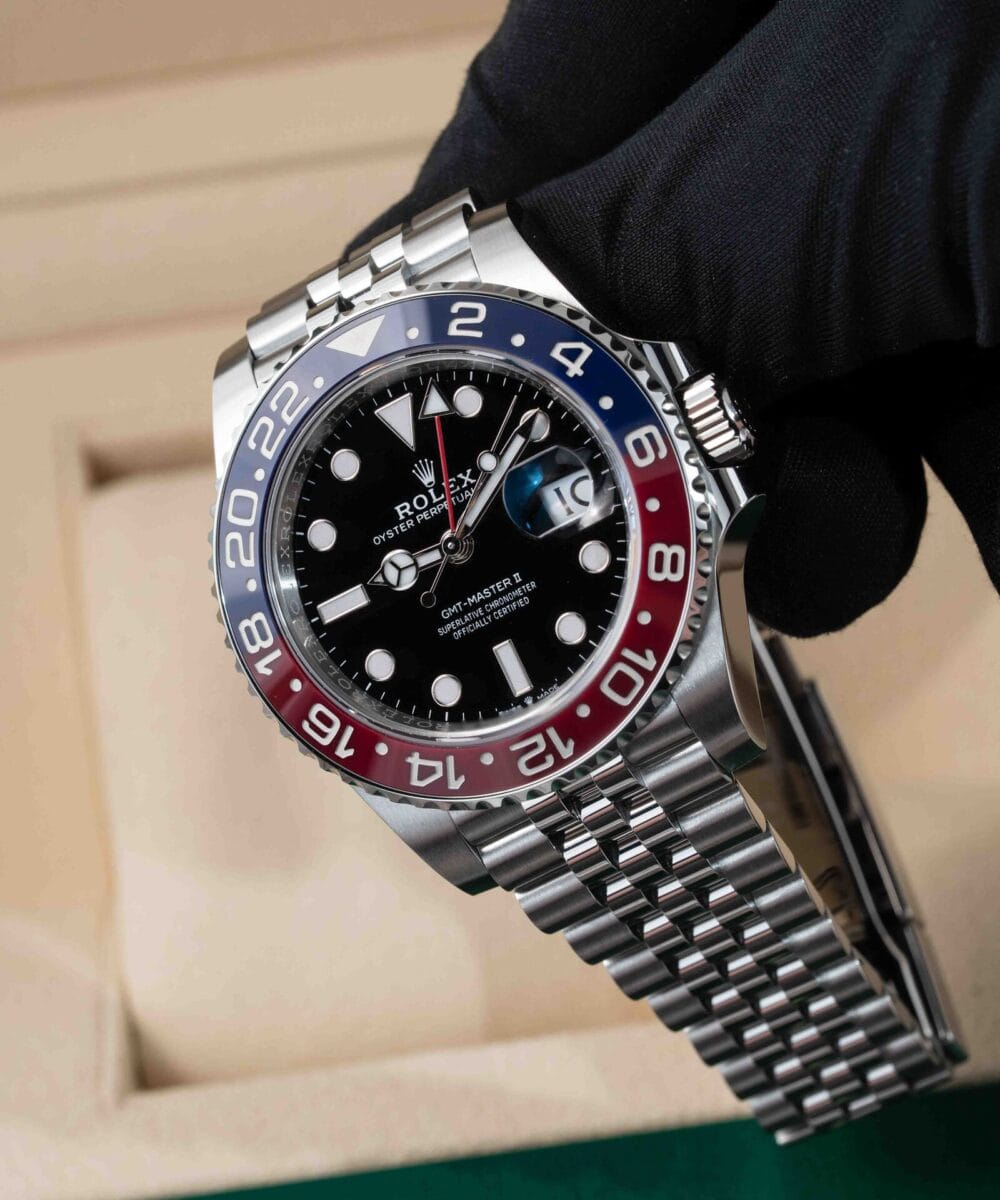 Rolex gmt master blue / red jubilee chain