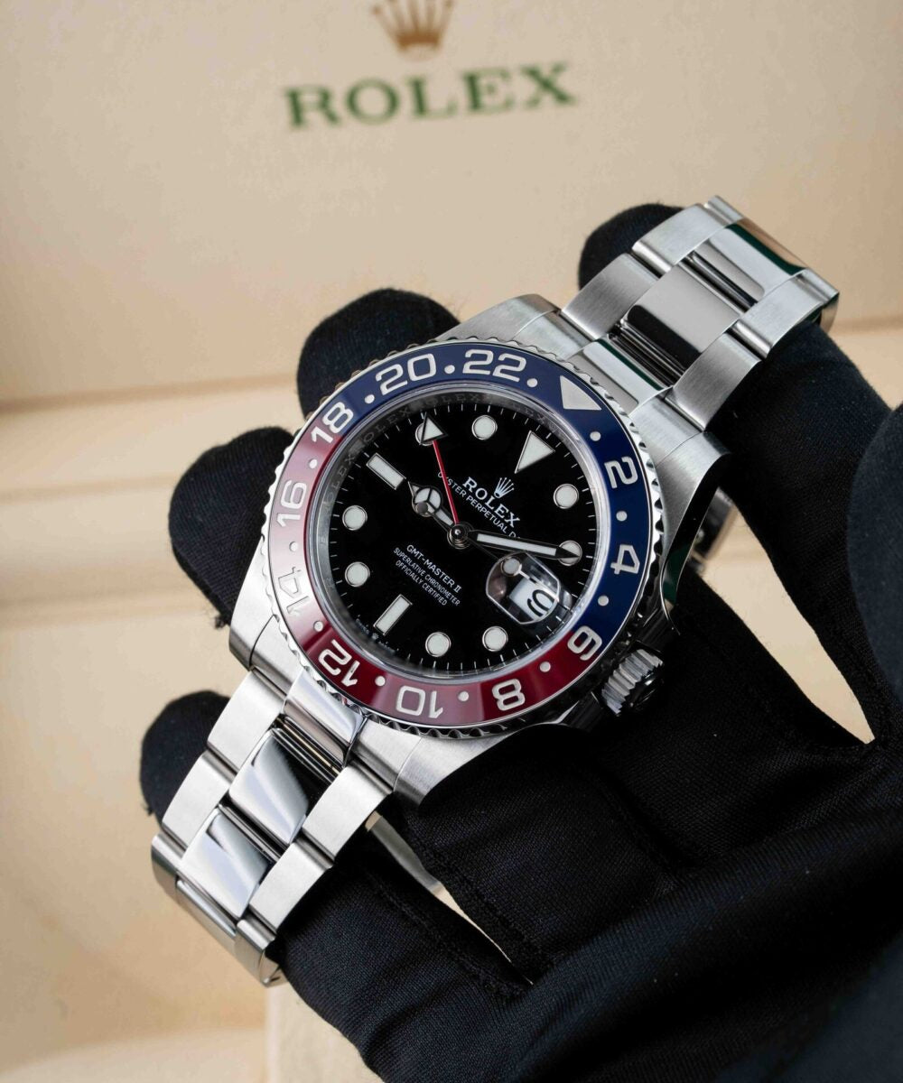Rolex GMT Master Olyster chain Blue/Red