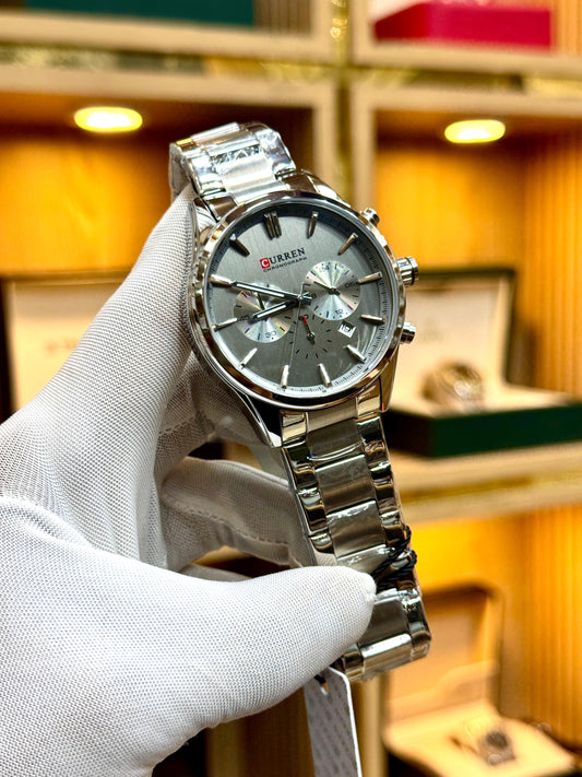 CURREN orignal Quartz movement- full Silver