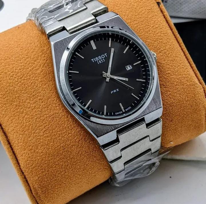 Tissot prx silver black