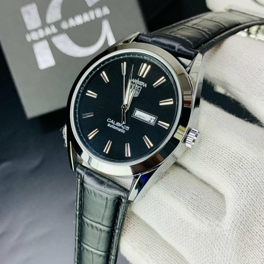 Tag Calibre 5 Watch With Day&Date (Black)