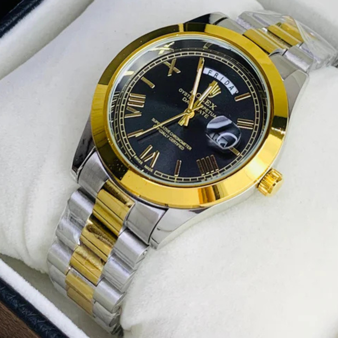 Rolex Day&Date Roman Model (Two Tone Black)