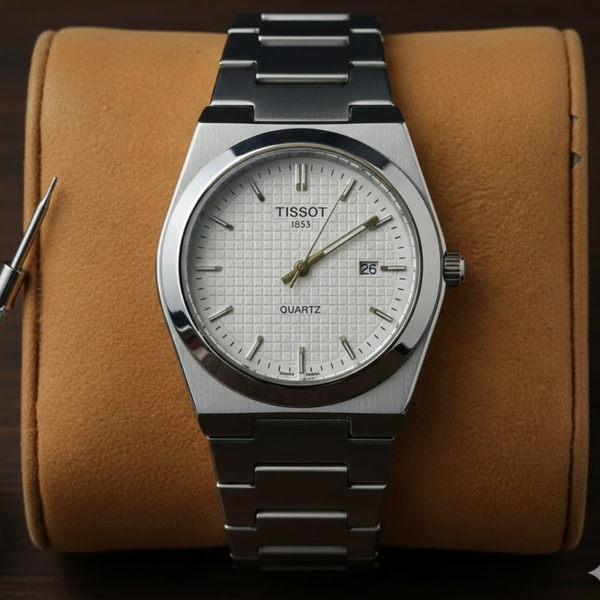 Tissot prx Silver square white